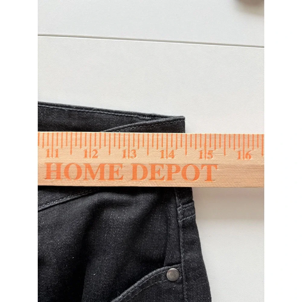 Eileen Fisher‎ Slim Jeans Womens 2 Black Organic Cotton Stretch F3MDN